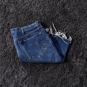 Blue Jorts with Stonewashed Finish